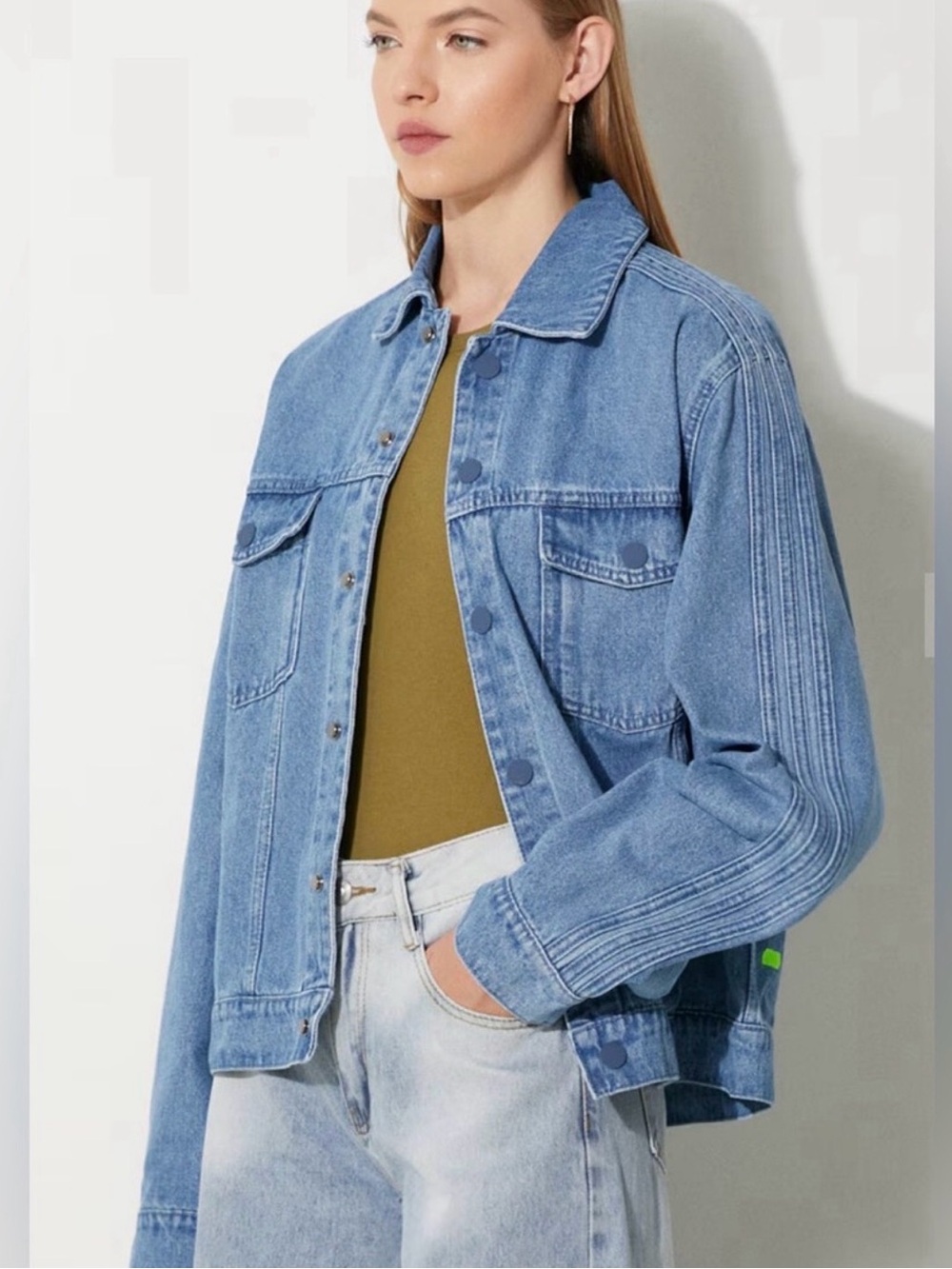 Nwt Adidas x Kseniashnaider denim jacket sz M